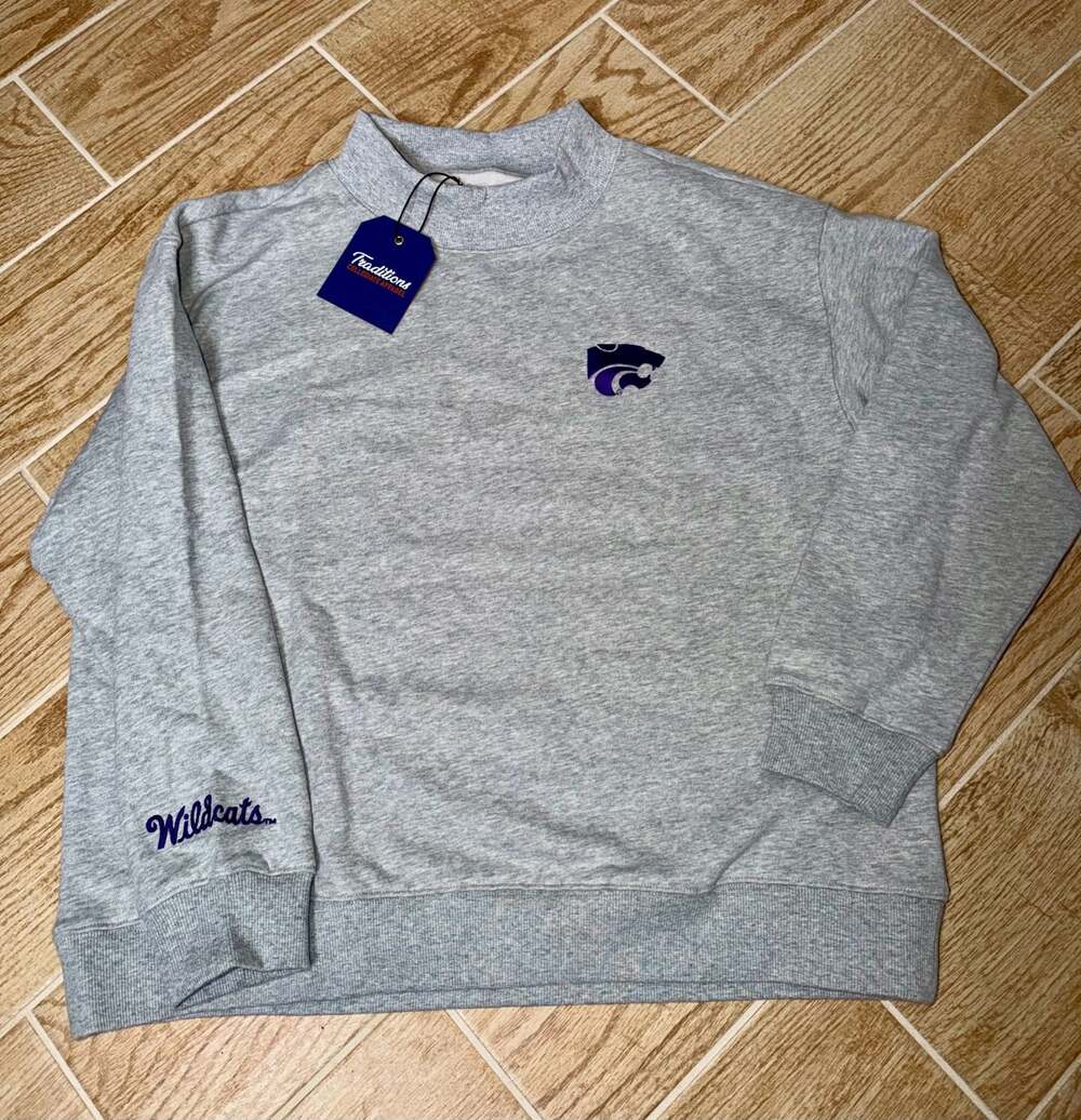 Traditions Collegiate Apparel Kansas State Wildcats Mock Neck Crewneck